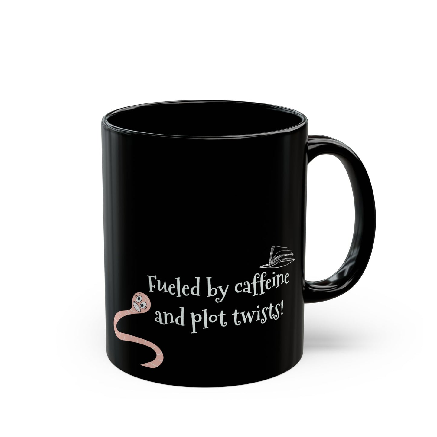 Bookworm Fuel - Black Mug (11oz, 15oz)