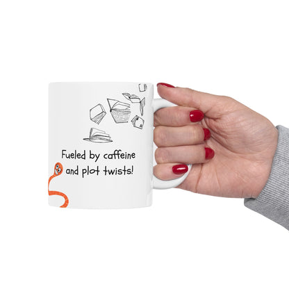 Bookworm Fuel Ceramic Mug, (11oz, 15oz) - Free Shipping