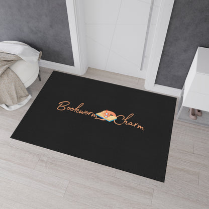 Sleeping Bookworm Charm - Heavy Duty Floor Mat - Free Shipping