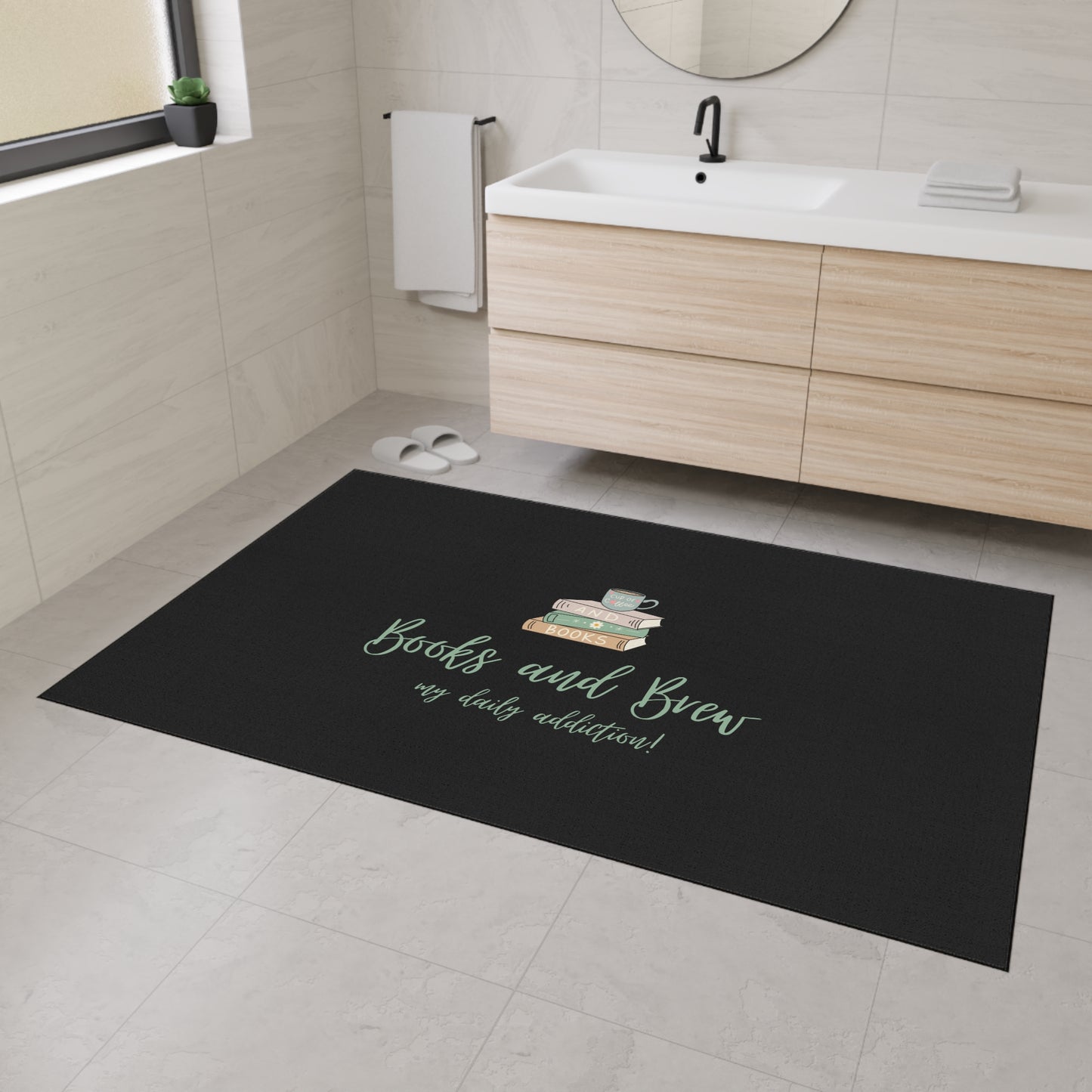 Books and Brew - Heavy Duty Floor Mat - Free Shipping