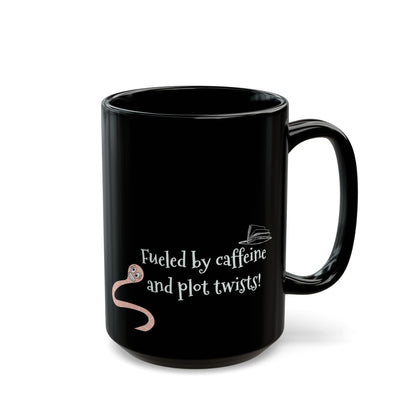 Bookworm Fuel - Black Mug (11oz, 15oz)