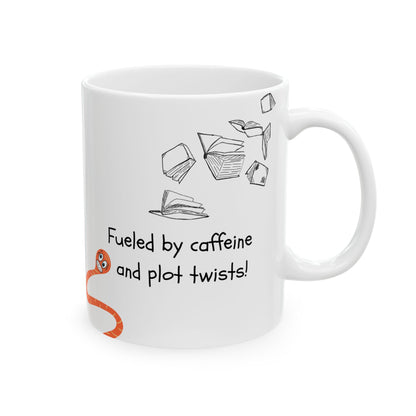 Bookworm Fuel Ceramic Mug, (11oz, 15oz) - Free Shipping