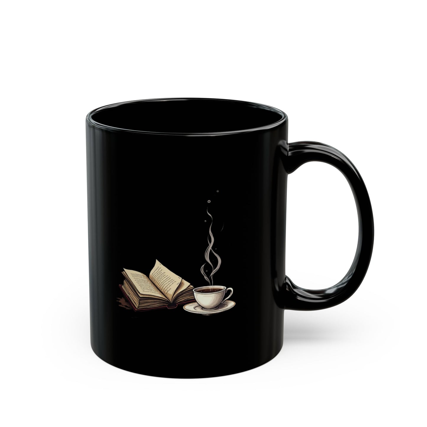 Coffee and Book - Black Mug (11oz, 15oz)